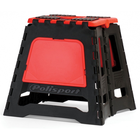 Polisport, skládací stojan pod motocykl (stolička), max zatížení 250kg, červená barva