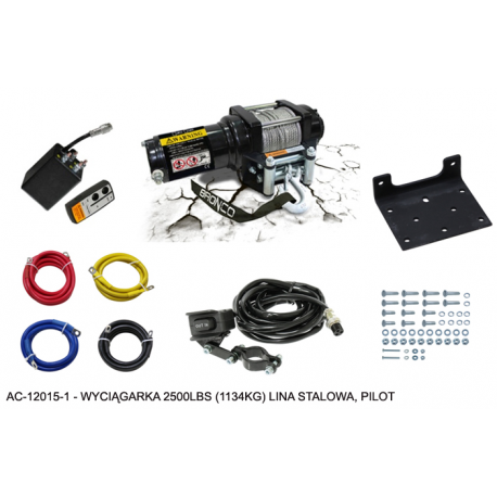 Nachman, naviják 2500LBS (1134kg) ocelové lano 4.8mm X 15.2M, dálk. ovladač (Bronco)