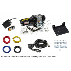 Nachman, naviják 3000LBS (1361kg) ocelové lano 4.8mm X 15.2M, dálk. ovladač (Bronco)