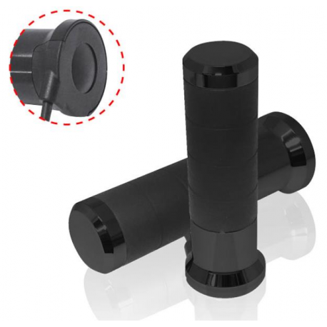 Koso, vyhřívané gripy, s ovladačem (22mm/25mm 7/8-1`) délka – 120mm, ovladač LCD (OF691)