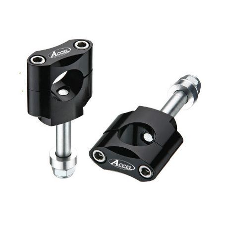 Accel, zvyšovací držáky řidítek (22,2mm) výška 34,7mm, se šroubem M12, černá barva