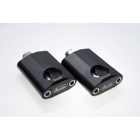 Accel, zvyšovací držáky řidítek (28,6mm) výška 58,5mm, se šroubem M12, černá barva