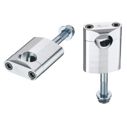 Accel, zvyšovací držáky řidítek (28,6mm) výška 58,5mm, se šroubem M12, stříbrná barva