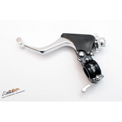 Accel, držák spojkové páčky kompletní +Hot start uni (kovaný), černá barva (3 pozice páčky)