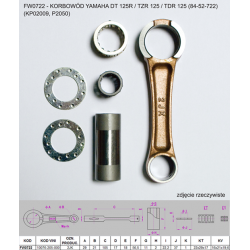 Flyway, ojniční sada, Yamaha DT 125 R / TZR 125 / TDR 125 (84-52-722) (KP02009, P2050) (DT125)