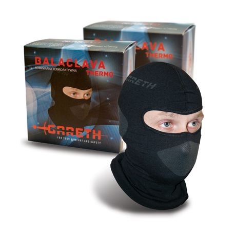 Gareth, termoaktivní kukla pod přilbu, barva černá, velikost S