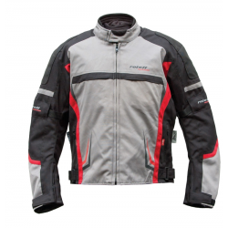 Roleff, textilní bunda GS1824, s membránou Wind-Tex, s odepinatelnou termo vložkou, barva černá/šedá/červená